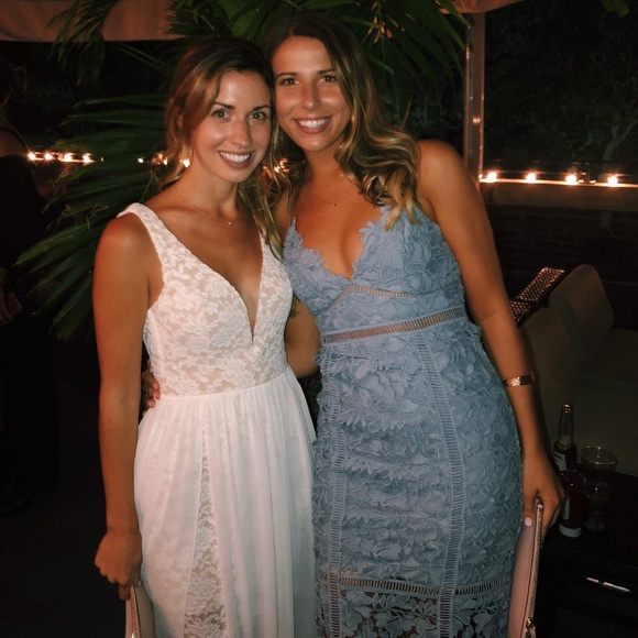 Revolve Blue Lace Dress Size 6 - Picture 5 of 5